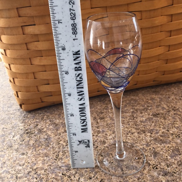 The Milano Collection 1 Single Glass Color Swirl with Gold - Picture 6 of 11